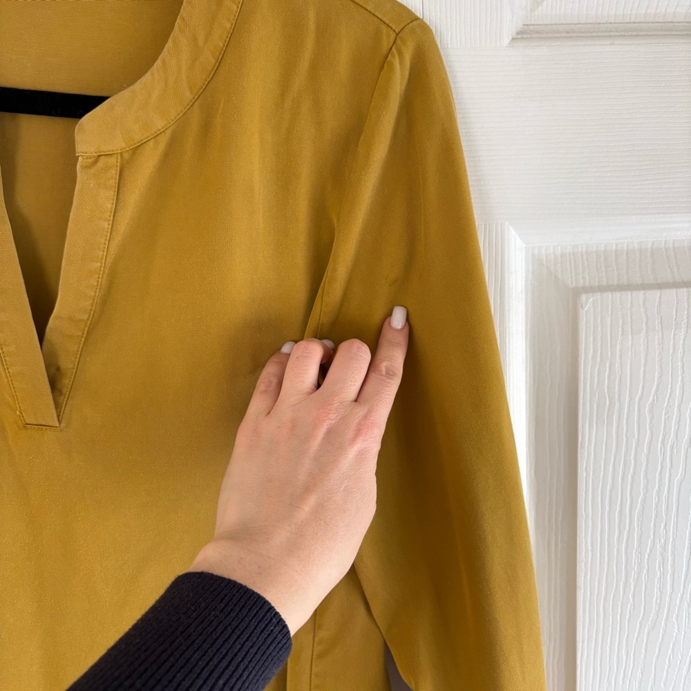 Soft Surroundings Split-Neck Tunic in Mustard Yel… - image 7